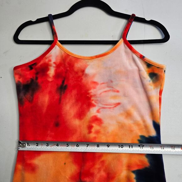 Roma Concept Jumpsuit XL Colorful Tie-dye Velvet Velour Stretchy Hippie Rainbow - Picture 8 of 15